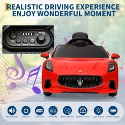 Licensed Maserati GranCabrio 12V Kids Ride-On Car W/ Remote, Spring Suspension & LED Lights – Official Electric Vehicle (Ages 3-8) -Garvee GUEST eab05461 3c43 496b 922b 2354129dbbaf