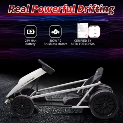 24V 9Ah Kids Ride-On Go-Kart Toy, High-Speed 8MPH Drifting Car With Powerful Motors -Garvee GUEST eabfca4d 3024 4f99 b562 38e6fbf88876