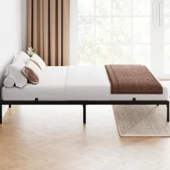 6 To 14 Inch Bed Frame With Under Bed Storage, Heavy Duty Metal Platform - Easy Assembly, No Box Spring Needed, Black -Garvee GUEST eb02b139 8b6a 443f af87 038c363e1d77