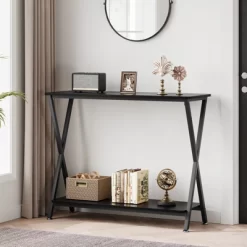 Narrow Console Table Behind Couch Table, 2-Tier Industrial Entryway Table For Living Room, Hallway, Foyer (Vintage) 15 Narrow Console Table Behind Couch Table, 2-Tier Industrial Entryway Table For Living Room, Hallway, Foyer (Vintage) -Garvee GUEST eb07f7ef 4c75 429c 88fd 0fc3a4fbd02d