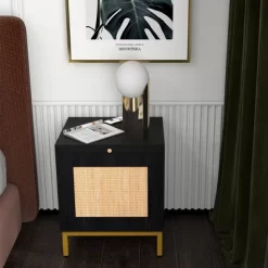 Set Of 2 Rattan Night Stands, Modern Farmhouse End Tables With Tray, Storage Shelf For Entryway, Bedroom, Living Room 9 Set Of 2 Rattan Night Stands, Modern Farmhouse End Tables With Tray, Storage Shelf For Entryway, Bedroom, Living Room -Garvee GUEST ec51121c f2ab 4a00 a37d 70c2f2d0e9c2