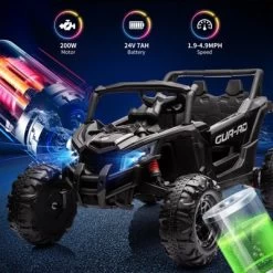 Ride On UTV Car, 24V Battery Powerd Electric Off-Road UTV Car, Remote Control, Music, LED Lights, Ride On Car For Boys Girls 16 Ride On UTV Car, 24V Battery Powerd Electric Off-Road UTV Car, Remote Control, Music, LED Lights, Ride On Car For Boys Girls -Garvee GUEST ed5aec61 e2fc 496b af06 e00b96579d28