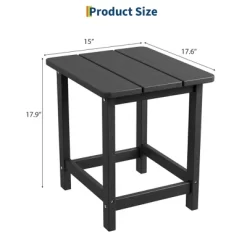 HDPE Adirondack Square Outdoor Side Table,Weather Resistant & Easy Assembly Patio End Tables,Durable Small Patio Table For Beach,Pool, Balcony, Porch -Garvee GUEST ed67a694 2713 4495 bf4e ba77ae40a76b
