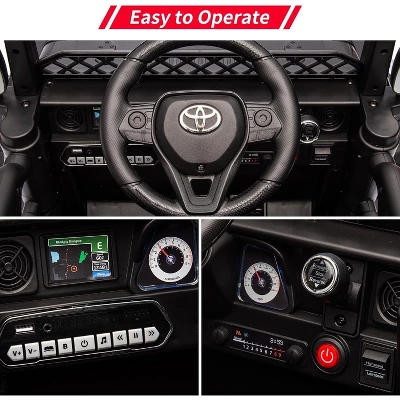 Electric Car, Licensed Toyota 12V Ride-On Car, For Kids With RC, Music, LED Lights, Double Doors, Safety Belt 7 Electric Car, Licensed Toyota 12V Ride-On Car, For Kids With RC, Music, LED Lights, Double Doors, Safety Belt - Image 5