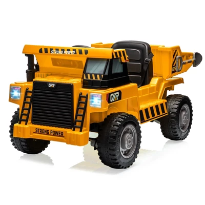 12V Electric Ride-On Construction Truck - 4-Wheeler Toy Car With Remote Control, Dump Bed, Shovel & Music Player 14 12V Electric Ride-On Construction Truck - 4-Wheeler Toy Car With Remote Control, Dump Bed, Shovel & Music Player - Image 12
