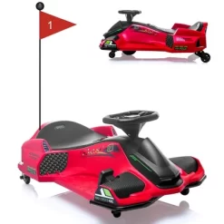 Kids Electric Drifting Go-Kart, 12V Ride On Drift Car, High/Low Variable Speed With 5 Wheels, Built-in Music -Garvee GUEST ee6389dc 7104 4386 8523 9652fa3fdf0e 1