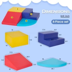 4-Piece Set Climbing Toys For Toddlers 1-3 And Climb Foam Play Set Babies Foam Blocks Toddler Climbing Toys For Crawling Climbing And Sliding -Garvee GUEST eeaba92e c148 4e2e 956e 830afec2dce4