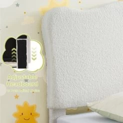 Twin Bed Frame, Twin Size Bed Frame With Cute Upholstered Headboard, Velvet Sturdy Platform Bedframe For Girls And Boys -Garvee GUEST eebd49f0 782b 4459 bce5 efbd47b9961f