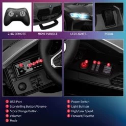 12V Electric Ride On Car, Sports Car For Kids Electric Vehicle, Power Wheels For Boys Girls, With Suspension System -Garvee GUEST eed31046 4491 4e30 bf24 5b1d62006c84