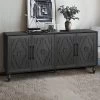 Sideboard Buffet, Wood Floor Cabinet With Carved Flower Door, Metal Handle, Freestanding Sideboard 2 Sideboard Buffet, Wood Floor Cabinet With Carved Flower Door, Metal Handle, Freestanding Sideboard -Garvee GUEST eed6e4ba cdfe 43e1 a1f6 950874cc7520