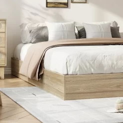 Wood Platform Bed Frame,Wooden Bed Frame Without Headboard, Wood Slat Support,No Box Spring Needed, Easy Assembly -Garvee GUEST ef35697b ccff 4c1c 83b3 a560b6e91ec0