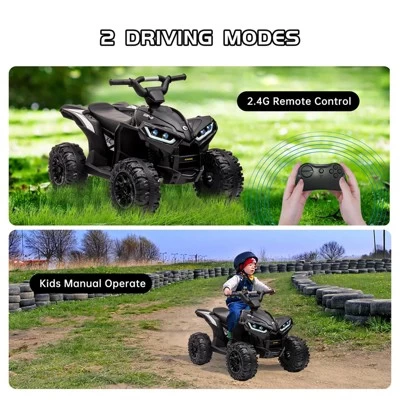 12V Ride On ATV For Kids, Electric Four Wheeler For Toddlers Ages 3-8, With Remote Control, LED Lights, Music, High/Low Speed, USB 8 12V Ride On ATV For Kids, Electric Four Wheeler For Toddlers Ages 3-8, With Remote Control, LED Lights, Music, High/Low Speed, USB - Image 6