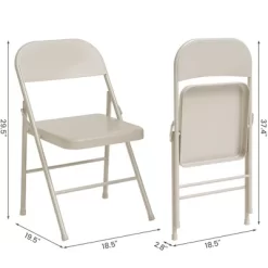 Folding Chairs 4 Pack, Sturdy Metal Frame Supports Up To 350 Lbs Portable Folding Chairs Ideal For Dining, Living, Office, And Outdoor Events -Garvee GUEST efc4e1d4 095e 4b0b 8d58 7e5e3731d897