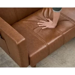 75" Futon Sofa Bed, Mid-Century Modern Futon Couch, Convertible Sleeper Sofa With Adjustable Backrest, Loveseat -Garvee GUEST eff08c3f f3a7 453a 9b8b 908d811e5999