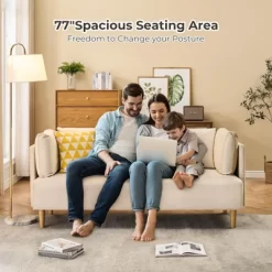 76" Sofa Couch, Comfy Upholstered Loveseat With Extra Deep Seats -Garvee GUEST f087319b f60f 4b13 8ebe afcd56d8b2fd