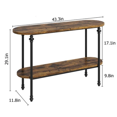 Whizmax Console Table, 43.3" Entryway Table With Storage, 2 Tier Sofa Table, Behind Couch Table For Living Room, Hallway, Entryway 9 Whizmax Console Table, 43.3" Entryway Table With Storage, 2 Tier Sofa Table, Behind Couch Table For Living Room, Hallway, Entryway - Image 7