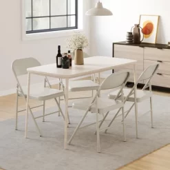 Whizmax 2-Pack Folding Chairs, 350lb Capacity Metal Frame, Portable Black Foldable Chairs For Indoor/Outdoor, Dining/Living Room & Office -Garvee GUEST f12836b0 99aa 478d 8344 c186f263ff72