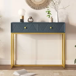 38" Console Table With 2 Drawers, Wooden Entryway Table, Narrow Long Sofa Couch Table, Hallway Foyer Table For Living Room Entryway 21 38" Console Table With 2 Drawers, Wooden Entryway Table, Narrow Long Sofa Couch Table, Hallway Foyer Table For Living Room Entryway -Garvee GUEST f23ea51b d1d5 4911 a08d 7951bd49eac0