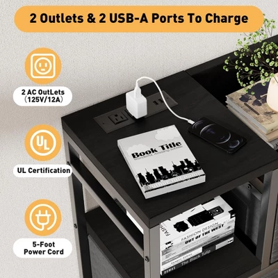 Dresser TV Stand With Power Outlet, Bedroom Dresser With 9 Drawers, Chest Of Drawers, Steel Frame Storage Closet For Living Room Hallway 4 Dresser TV Stand With Power Outlet, Bedroom Dresser With 9 Drawers, Chest Of Drawers, Steel Frame Storage Closet For Living Room Hallway - Image 2