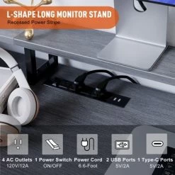 Garvee 76" Reversible L Shaped Computer Desk With File Drawer & With Power Outlet, Gaming Desk With Monitor Shelf, Corner Desk For Home Office 17 Garvee 76" Reversible L Shaped Computer Desk With File Drawer & With Power Outlet, Gaming Desk With Monitor Shelf, Corner Desk For Home Office -Garvee GUEST f2e524d4 bbcc 4902 ab10 7f21d66cea10