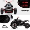 12V Kids Ride On ATV, 3 Wheeler Motorcycle, Rechargeable Battery-Powered ATV Toy Car With Music