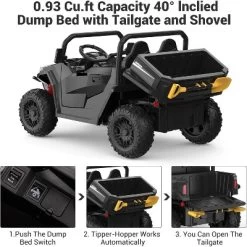 24V Ride On Car With Remote Control, Electric Dump Bed And Extra Shovel -Garvee GUEST f34794dd abf4 4ecd b5e9 4b4065db4a14