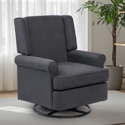 Swivel Glider Rocking Recliner, Nursery Glider Chair, Soothing Rocking Motion, Nursery Breastfeeding Maternity Chair For Living Room, Office 9 Swivel Glider Rocking Recliner, Nursery Glider Chair, Soothing Rocking Motion, Nursery Breastfeeding Maternity Chair For Living Room, Office - Image 7