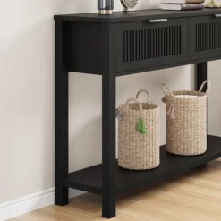 Farmhouse Entryway Table,43 Inch Wood Console Table With 2 Drawers,2 Tier Sofa Table With Storage For Living Room, Foyer Tables For Entryway 16 Farmhouse Entryway Table,43 Inch Wood Console Table With 2 Drawers,2 Tier Sofa Table With Storage For Living Room, Foyer Tables For Entryway -Garvee GUEST f43454f6 58c6 4721 998a 01aa9f737404