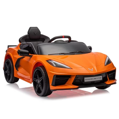 Ride On Sports Car, 12V Battery Powered Car For Kids, Licensed Corvette Kids Electric Car Toy, With RC, Visual Dashboard, Music 10 Ride On Sports Car, 12V Battery Powered Car For Kids, Licensed Corvette Kids Electric Car Toy, With RC, Visual Dashboard, Music - Image 8