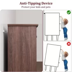 6 Dresser Cabinet, 47" Wide Drawer Dresser With Storage Freestanding, Wooden Closet Dresser Storage Chest For Bedroom Living Room -Garvee GUEST f5b1cc6e d4d5 4753 8e51 0e3ada6fbc41