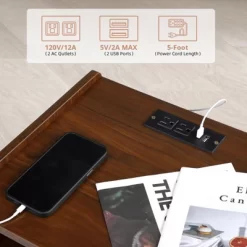 Nightstand With Storage – Mid Century Modern Bedroom Side Table Built-in Charging Station With 2 USB Ports & 2 Power Outlets 12 Nightstand With Storage – Mid Century Modern Bedroom Side Table Built-in Charging Station With 2 USB Ports & 2 Power Outlets -Garvee GUEST f5f44f08 7b57 4d72 b481 1814e01afe08