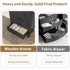 Garvee 4 Dresser For Bedroom, 34.8" Tall Drawer Dresser With Storage Freestanding, Wooden Closet Storage Chest For Living Room, Bedroom 15 Garvee 4 Dresser For Bedroom, 34.8" Tall Drawer Dresser With Storage Freestanding, Wooden Closet Storage Chest For Living Room, Bedroom -Garvee GUEST f6a21abe d271 480a a483 8fb80fe2dabf