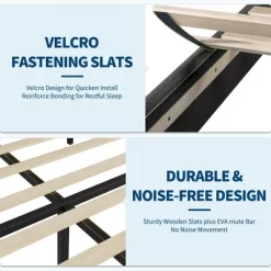 Queen Bed Frame With Adjustable Headboard, Linen Fabric Upholstered, Wooden Slats Support, Heavy Duty Mattress Foundation 10 Queen Bed Frame With Adjustable Headboard, Linen Fabric Upholstered, Wooden Slats Support, Heavy Duty Mattress Foundation -Garvee GUEST f6edf83d a22c 4c5e 9d87 62f34807ef61