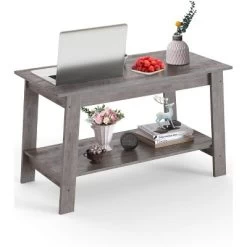 Coffee Table, Small Living Room Tables, 2-Tier Rustic Coffee Table For Living Room, Modern Farmhouse Rectangular Wood Table For Home 21 Coffee Table, Small Living Room Tables, 2-Tier Rustic Coffee Table For Living Room, Modern Farmhouse Rectangular Wood Table For Home -Garvee GUEST f8ced403 f4ea 4858 af75 2ed7bb4a7808