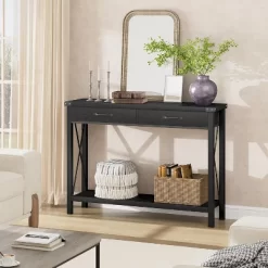 Farmhouse Console Table With 2 Drawers And Storage Shelf, Wood Sofa Table For Entryway, Living Room, Hallway, And Foyer 19 Farmhouse Console Table With 2 Drawers And Storage Shelf, Wood Sofa Table For Entryway, Living Room, Hallway, And Foyer -Garvee GUEST f9d6a32d 2d45 4176 a7e0 284edb883f2b