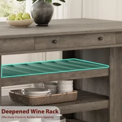 Garvee Counter Height Dining Table For 4-6, Farmhouse Tall Wooden Rectangular Bar Kitchen Table With Wine Rack Shelves 13 Garvee Counter Height Dining Table For 4-6, Farmhouse Tall Wooden Rectangular Bar Kitchen Table With Wine Rack Shelves -Garvee GUEST f9eb97c8 8708 4c24 88a3 c6b2fab38ef8