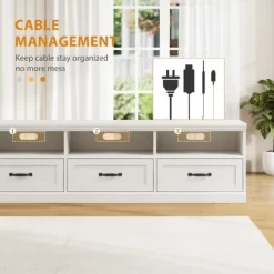 70in TV Stand For TVs Up To 80", Mid Century Modern Entertainment Center With Drawer, TV Console Media Cabinet For Living Room, Bedroom 17 70in TV Stand For TVs Up To 80", Mid Century Modern Entertainment Center With Drawer, TV Console Media Cabinet For Living Room, Bedroom -Garvee GUEST f9f84af1 aa3d 47b7 8f3c 3198a700993e