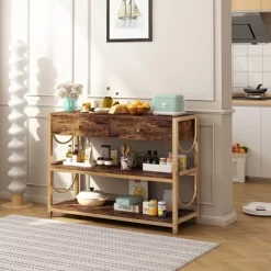 Console Sofa Table With Drawers And Shelves, 32 Inch Entryway Table -Garvee GUEST fa047e88 3d6e 409d 9faf e1110ead0f78
