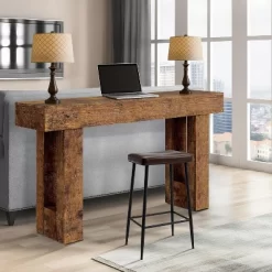 63" Farmhouse Console Table, Long Sofa Table Behind Couch, Wooden Entryway Table -Garvee GUEST fb494b0e 8011 4a71 86ca 8530c33bfd9f