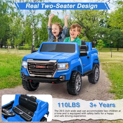 24V 2-Seater Ride On Truck Car, Licensed GMC Battery Powered Electric Kids Car With Remote Control, Ride On Toys For Kids 3 24V 2-Seater Ride On Truck Car, Licensed GMC Battery Powered Electric Kids Car With Remote Control, Ride On Toys For Kids
