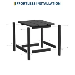 HDPE Adirondack Square Outdoor Side Table,Weather Resistant & Easy Assembly Patio End Tables,Durable Small Patio Table For Beach,Pool, Balcony, Porch -Garvee GUEST fc9dee6a 4637 4ad9 8afb 045123747a96