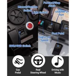 Licensed Toyota Land Cruiser 24V Ride-On Car For Kids, 2 Seater Electric Truck With Remote Control, 2WD/4WD Ride On Toys With Music, LED Lights -Garvee GUEST fd849656 c0dc 4bc1 b4a1 cc7157740c0b