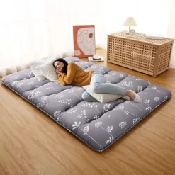 Japanese Style Futon Mattress Floral Print Floor Mattresses For Sleeping Camping Travel, Portable & Foldable Design (Twin/Full Size) -Garvee GUEST fdd426ee 634c 42e3 807c ab19b372a096