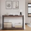 Whizmax 2-Tier Narrow Console Sofa Side Table For Entryway,Hallway,Living Room, 39.5in L X 13.7in W X 25.6in H