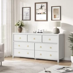 7-Drawer Dresser For Bedroom, White Modern Tall Chest Of Drawers - Storage Dresser With Anti-Tip Design, Robot Vacuum Friendly 10 7-Drawer Dresser For Bedroom, White Modern Tall Chest Of Drawers - Storage Dresser With Anti-Tip Design, Robot Vacuum Friendly -Garvee GUEST ff82cc7b 9361 4199 9bac 49760e448356