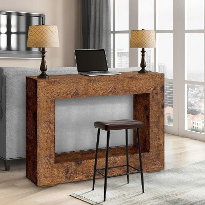 47" Farmhouse Console Table With Storage Shelf, Wood Sofa Table Behind Couch 6 47" Farmhouse Console Table With Storage Shelf, Wood Sofa Table Behind Couch - Image 4